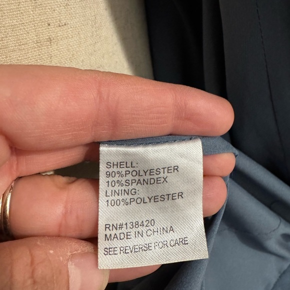 Etcetera Blue V-neck Front Button Dress - Picture 3 of 4